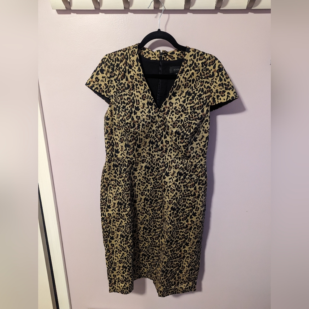 J. Crew Sheath Leopard dress size 12